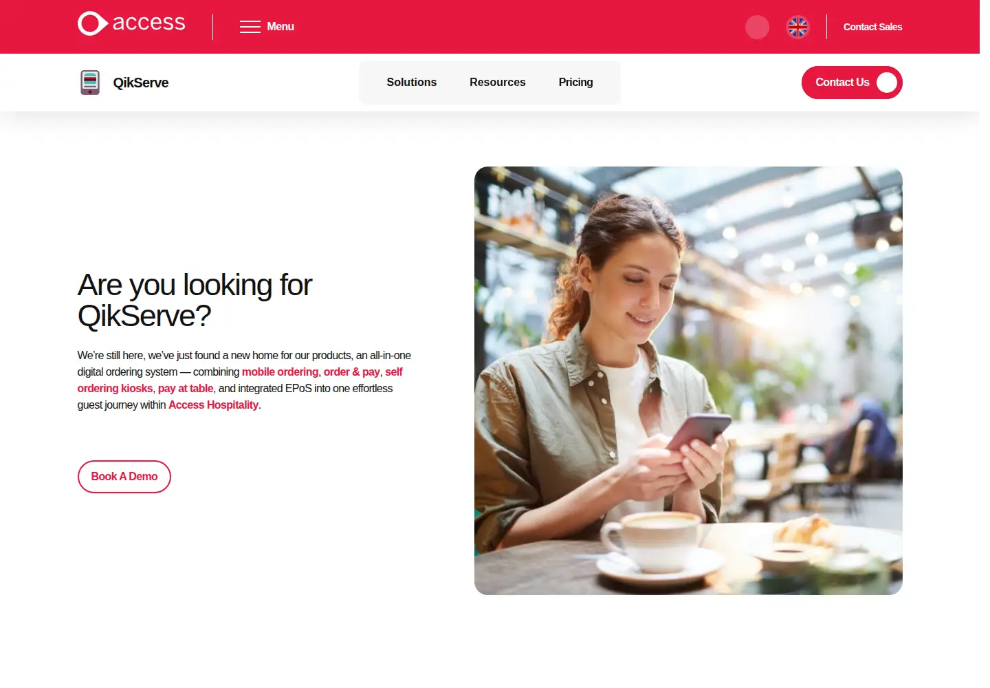 Screenshot of qikserve.com