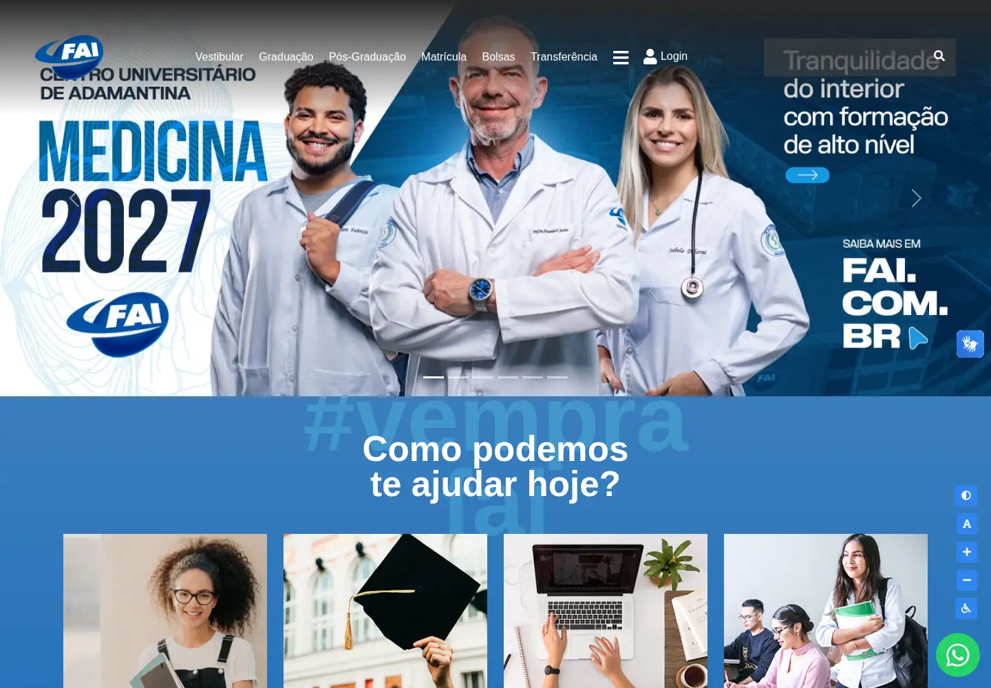 Captured homepage of fai.com.br in the current scan