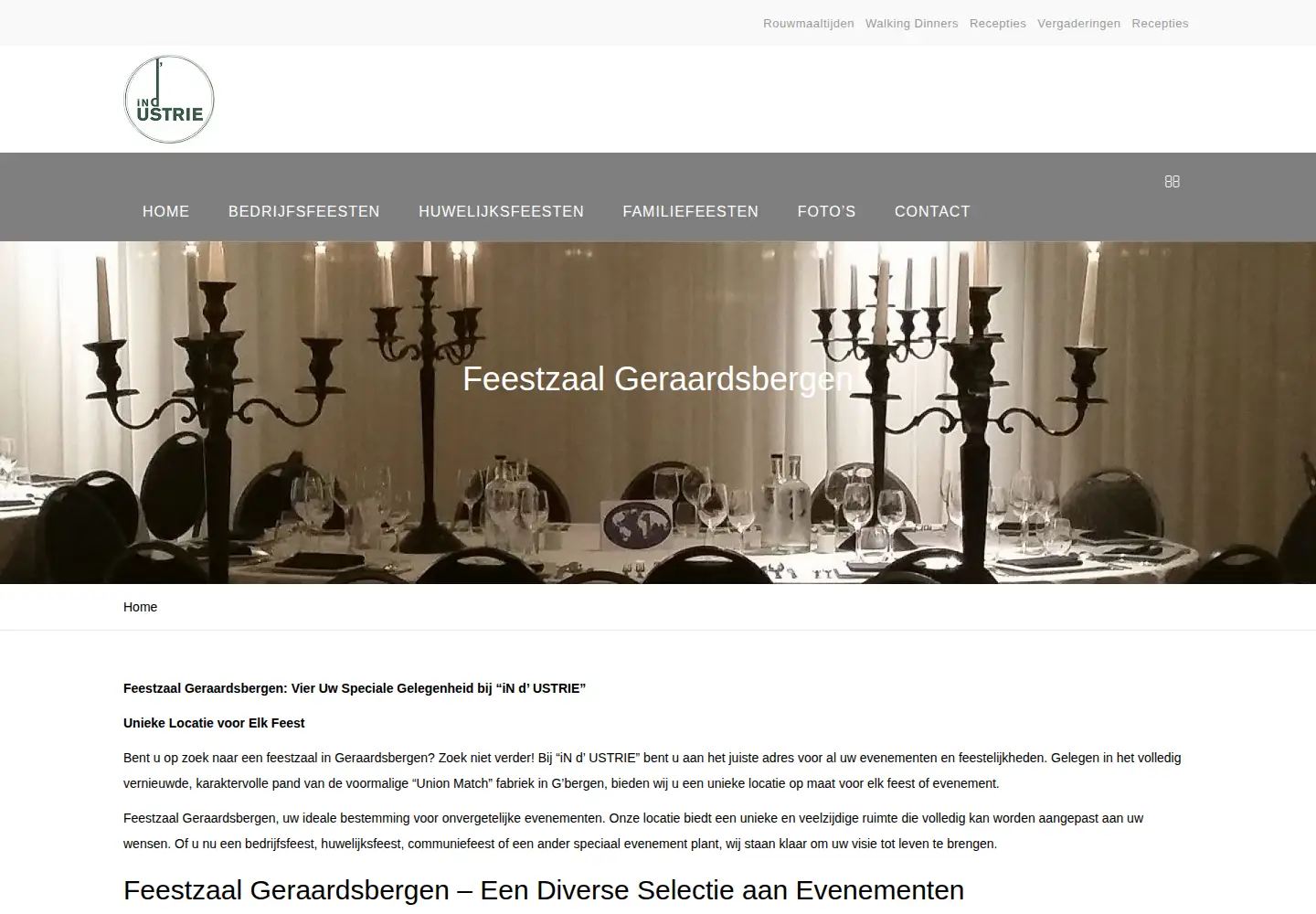 Screenshot of feestzaal-geraardsbergen.be
