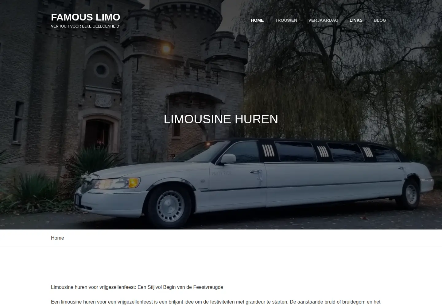 Screenshot of famouslimousine.be
