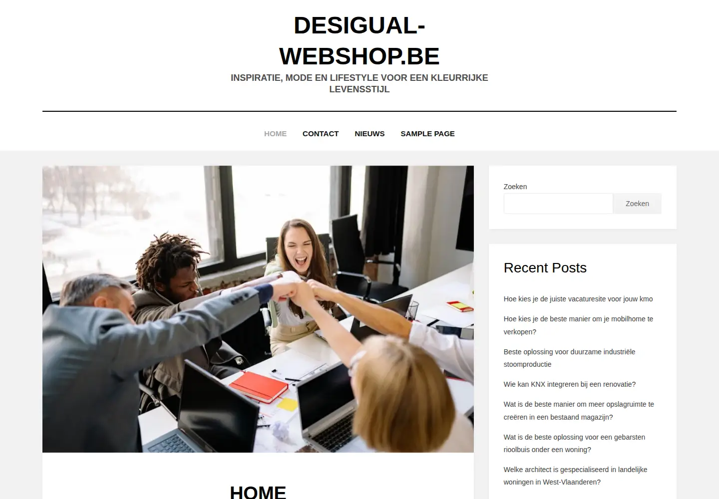 Captured homepage of desigual-webshop.be in the current scan