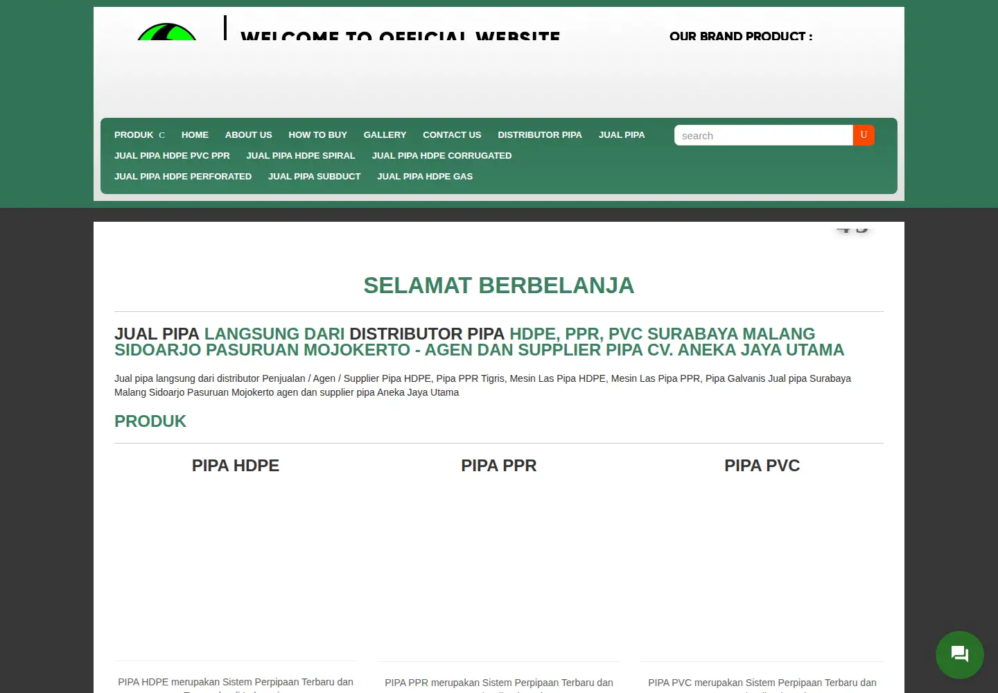 Screenshot of anekajayautama.com