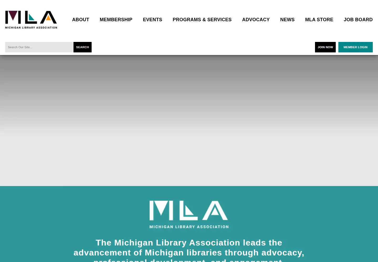 Captured homepage of milibraries.org in the current scan