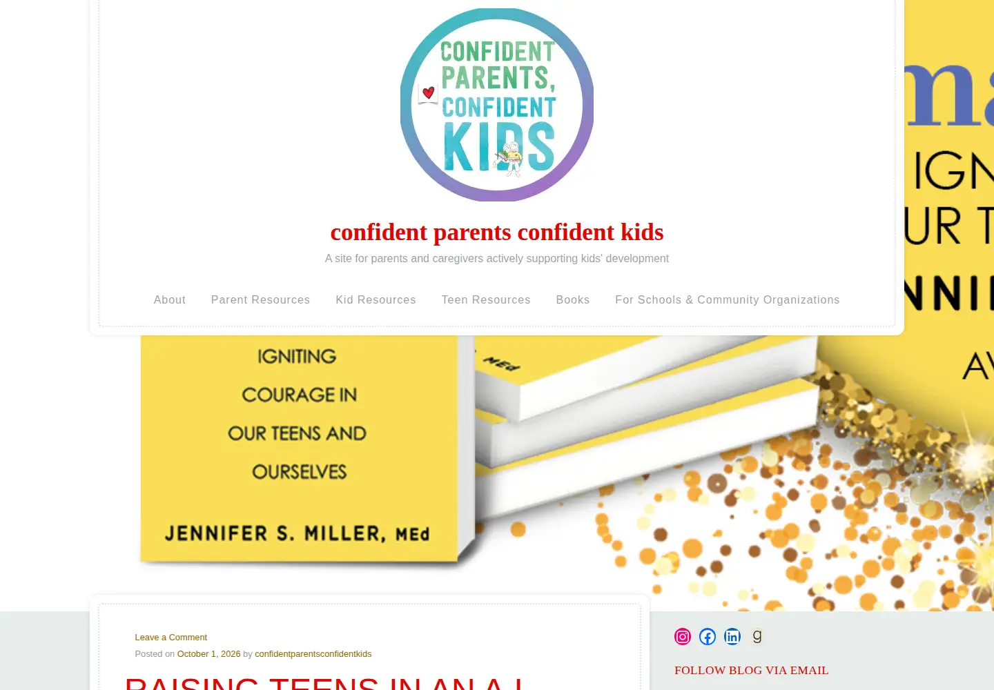 Screenshot of confidentparentsconfidentkids.org