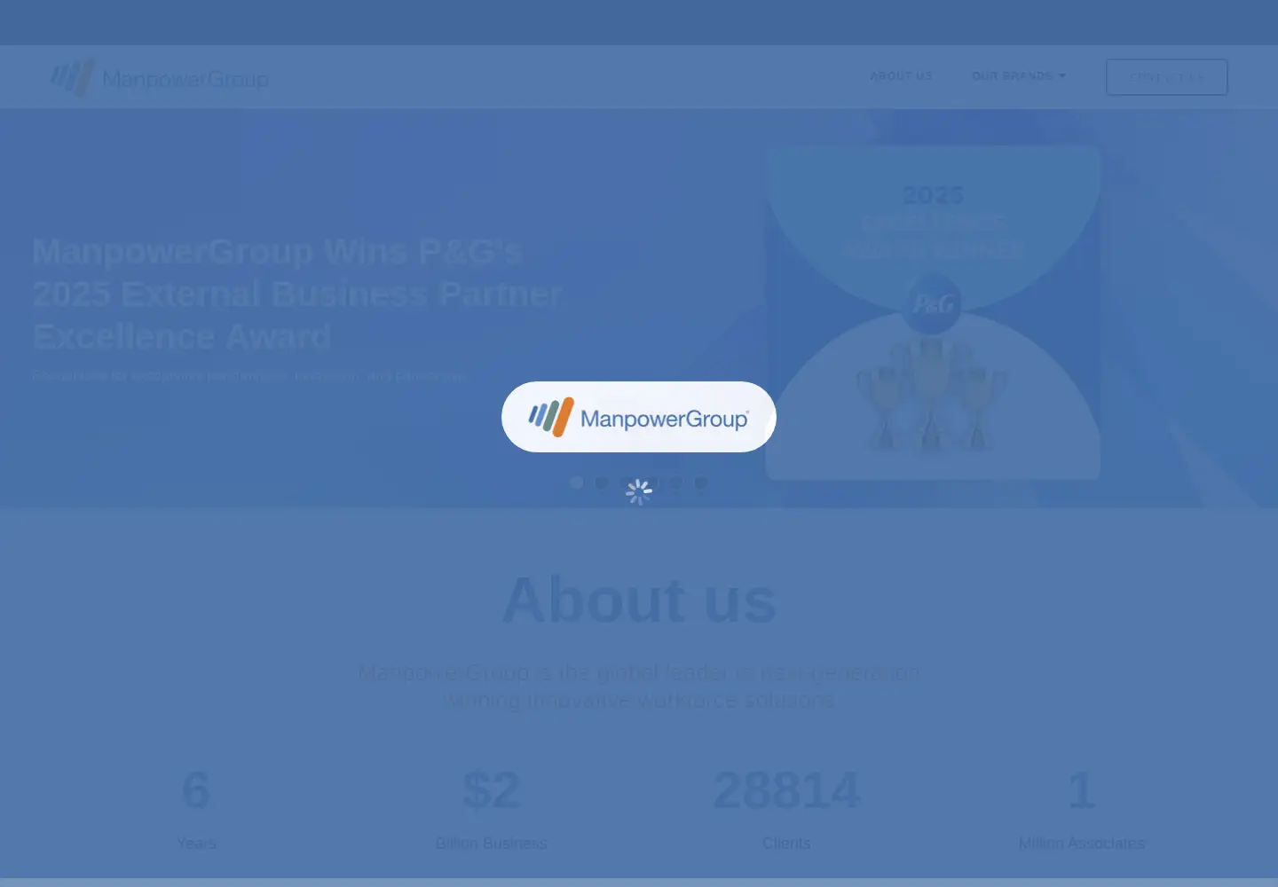 Captured homepage of manpowergroup.us in the current scan