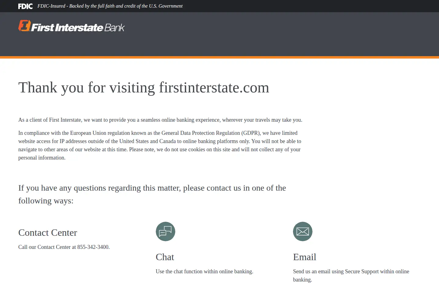 Screenshot of firstinterstatebank.com