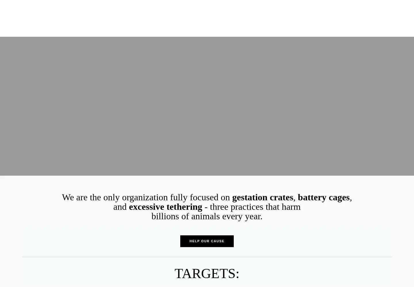 Captured homepage of ezanimalrights.com in the current scan
