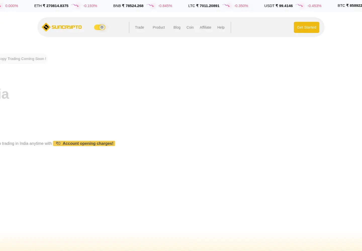 Screenshot of suncrypto.in