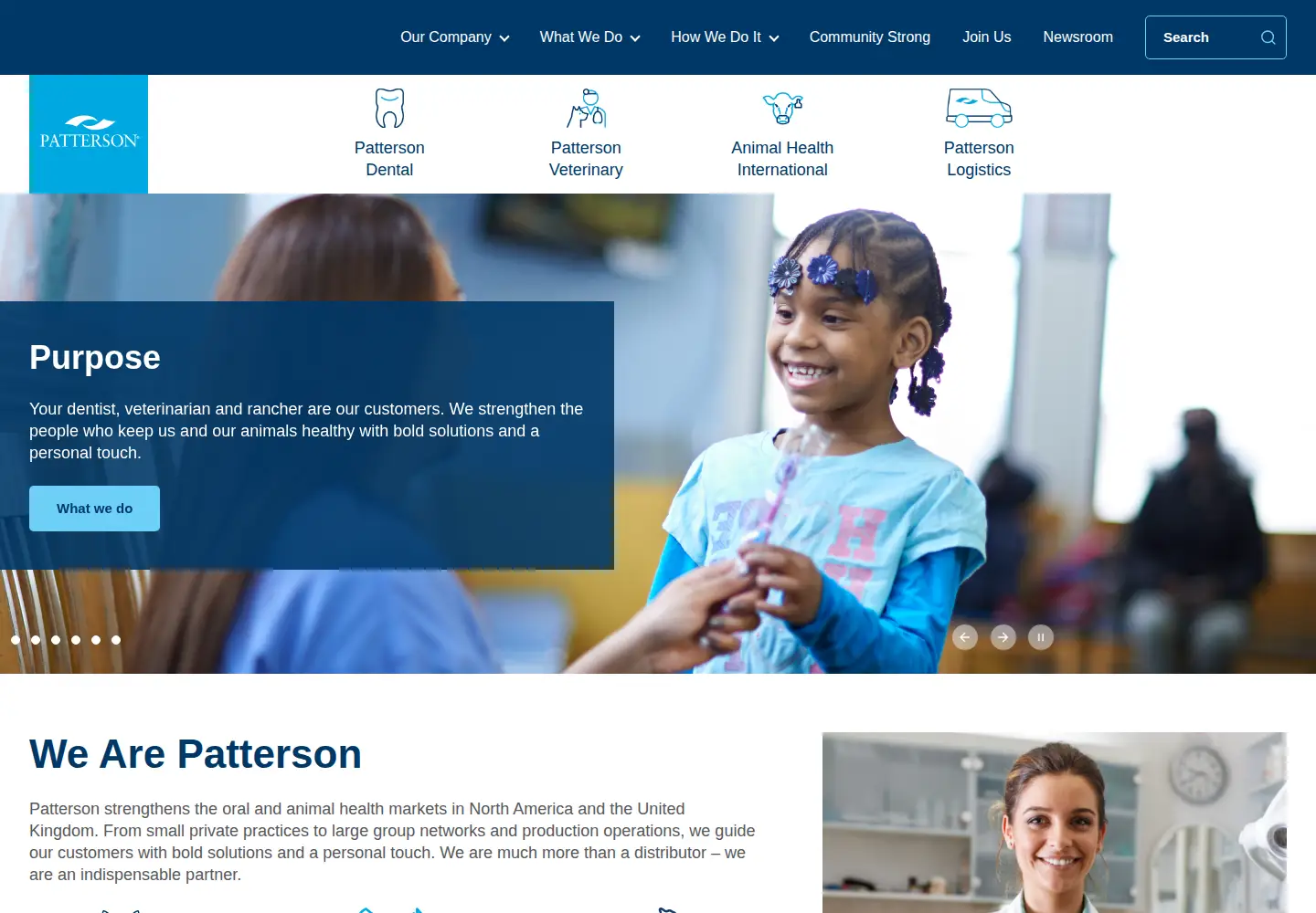 Screenshot of pattersoncompanies.com