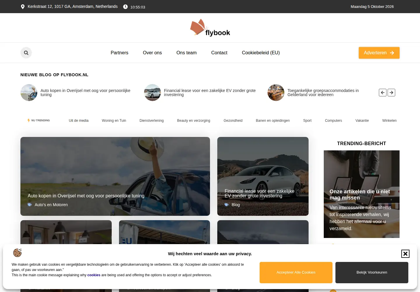 Screenshot of flybook.nl