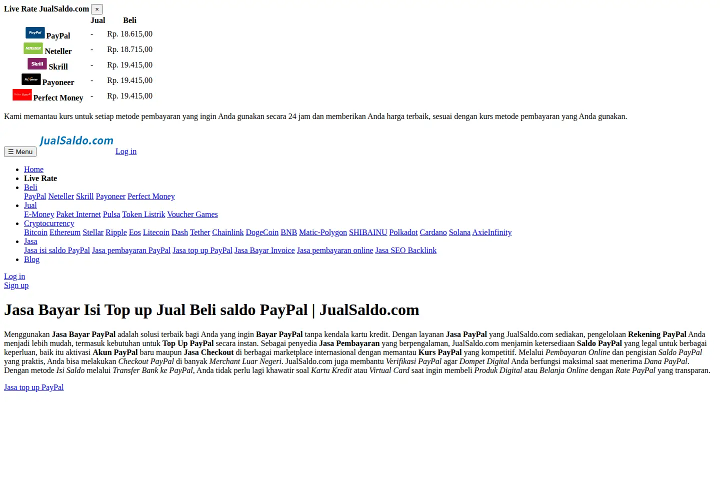 Screenshot of jualsaldo.com