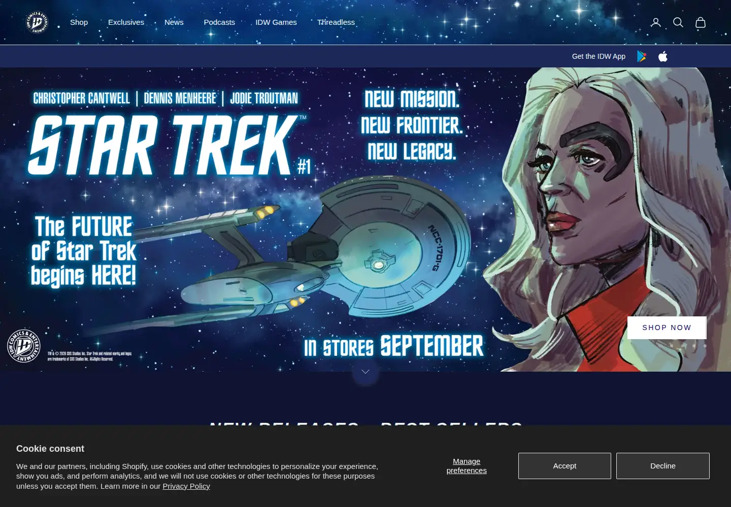 Screenshot of idwpublishing.com