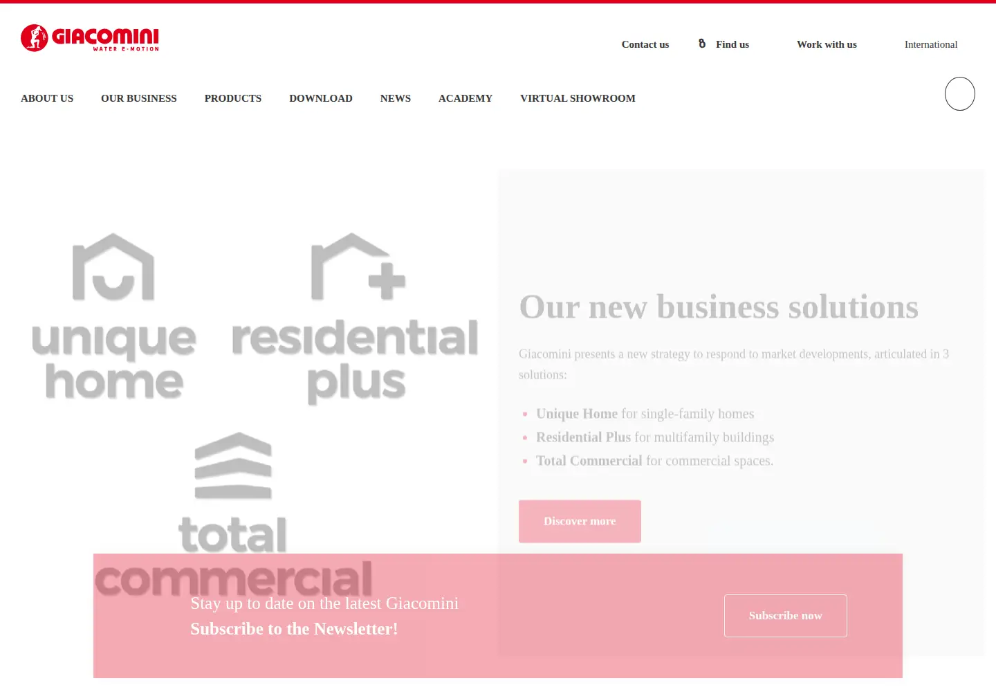 Screenshot of giacomini.com