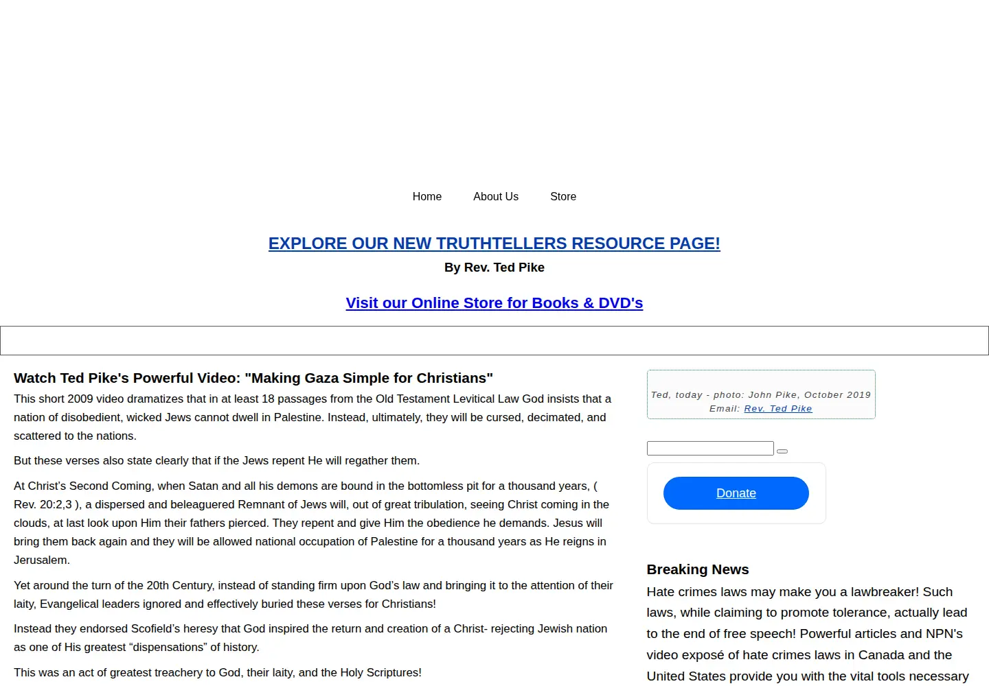 Screenshot of truthtellers.org