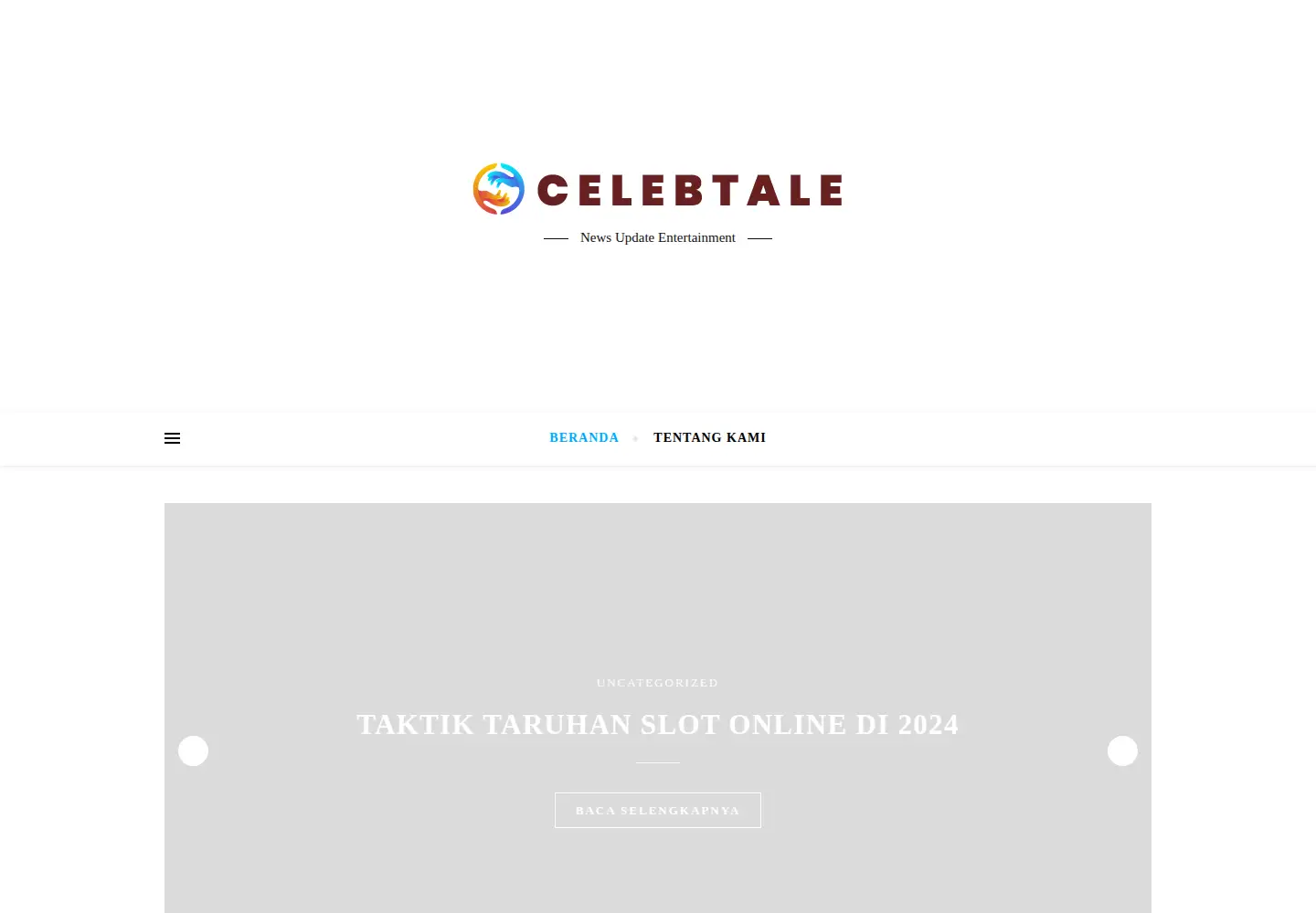 Captured homepage of celebtale.id in the current scan