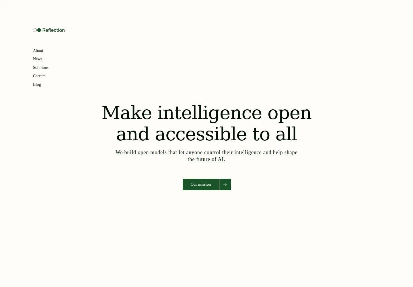 Screenshot of reflection.ai