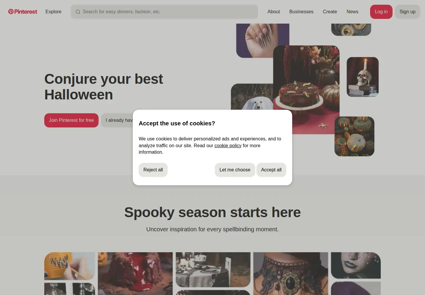 Screenshot of pinterest.es