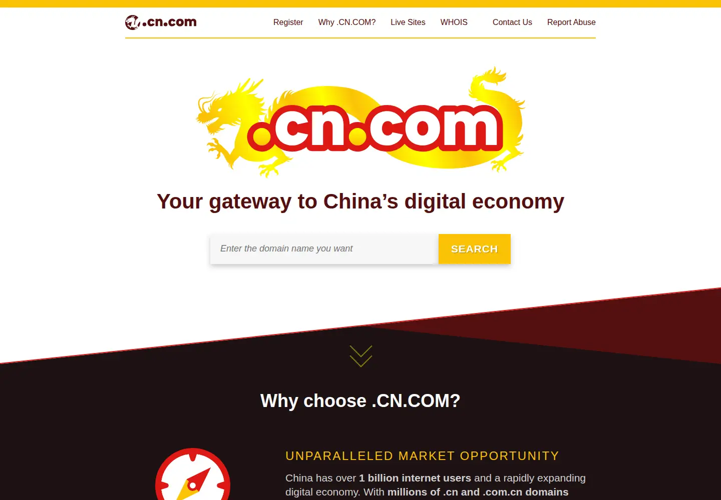 Screenshot of cn.com