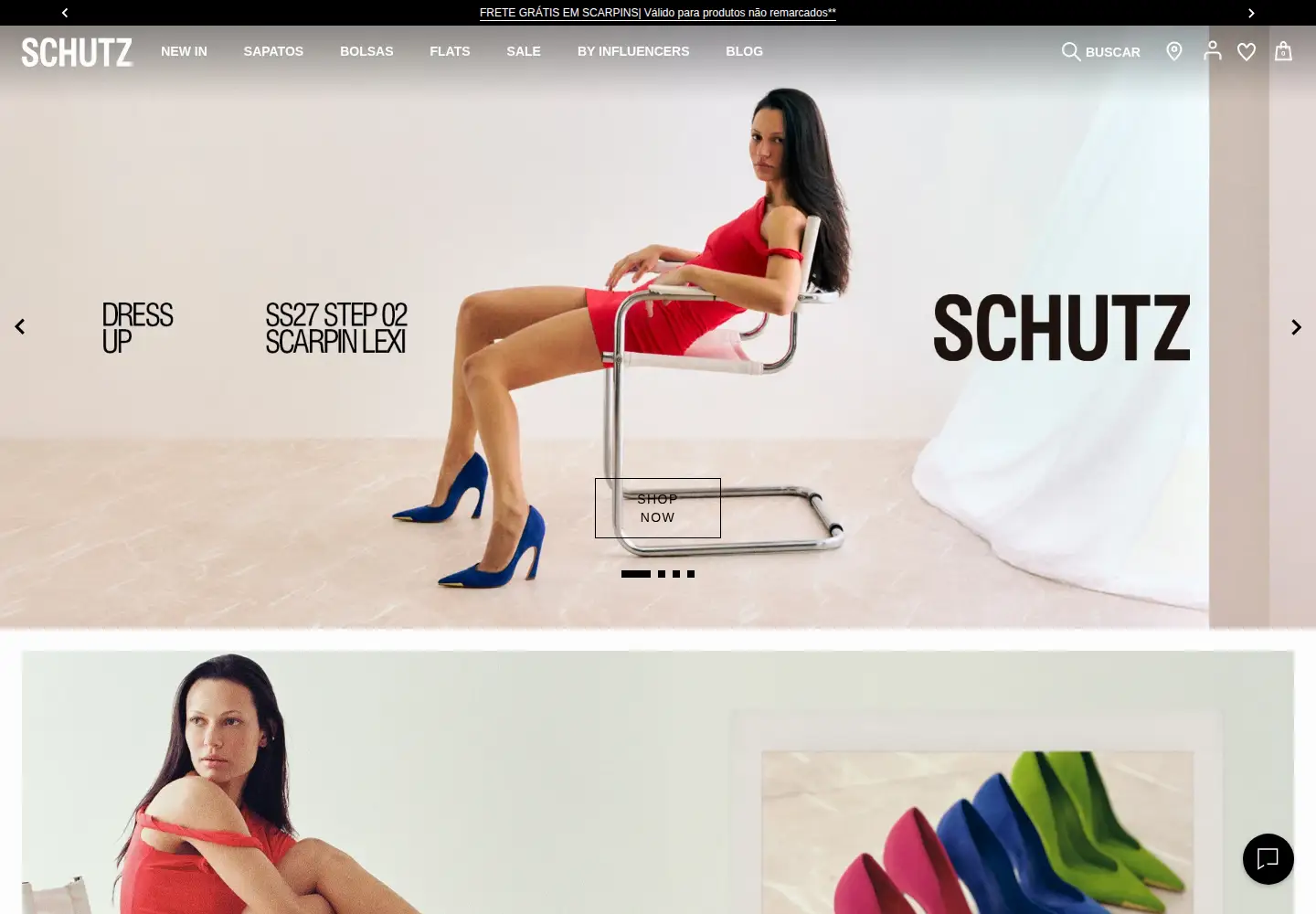 Screenshot of schutz.com.br