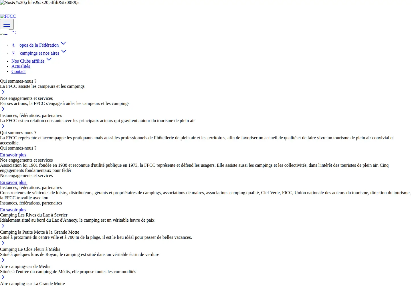 Screenshot of ffcc.fr