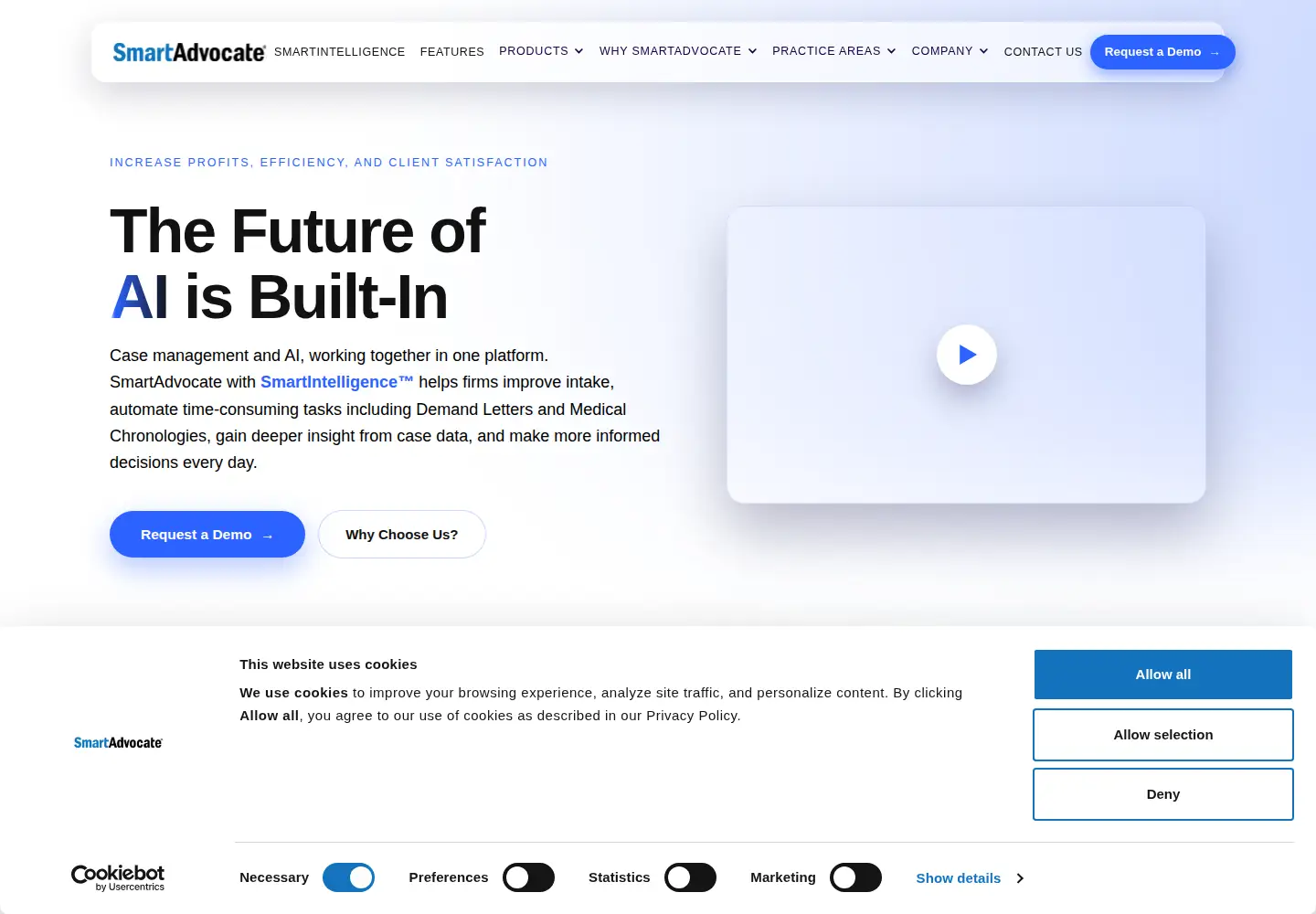 Screenshot of smartadvocate.com