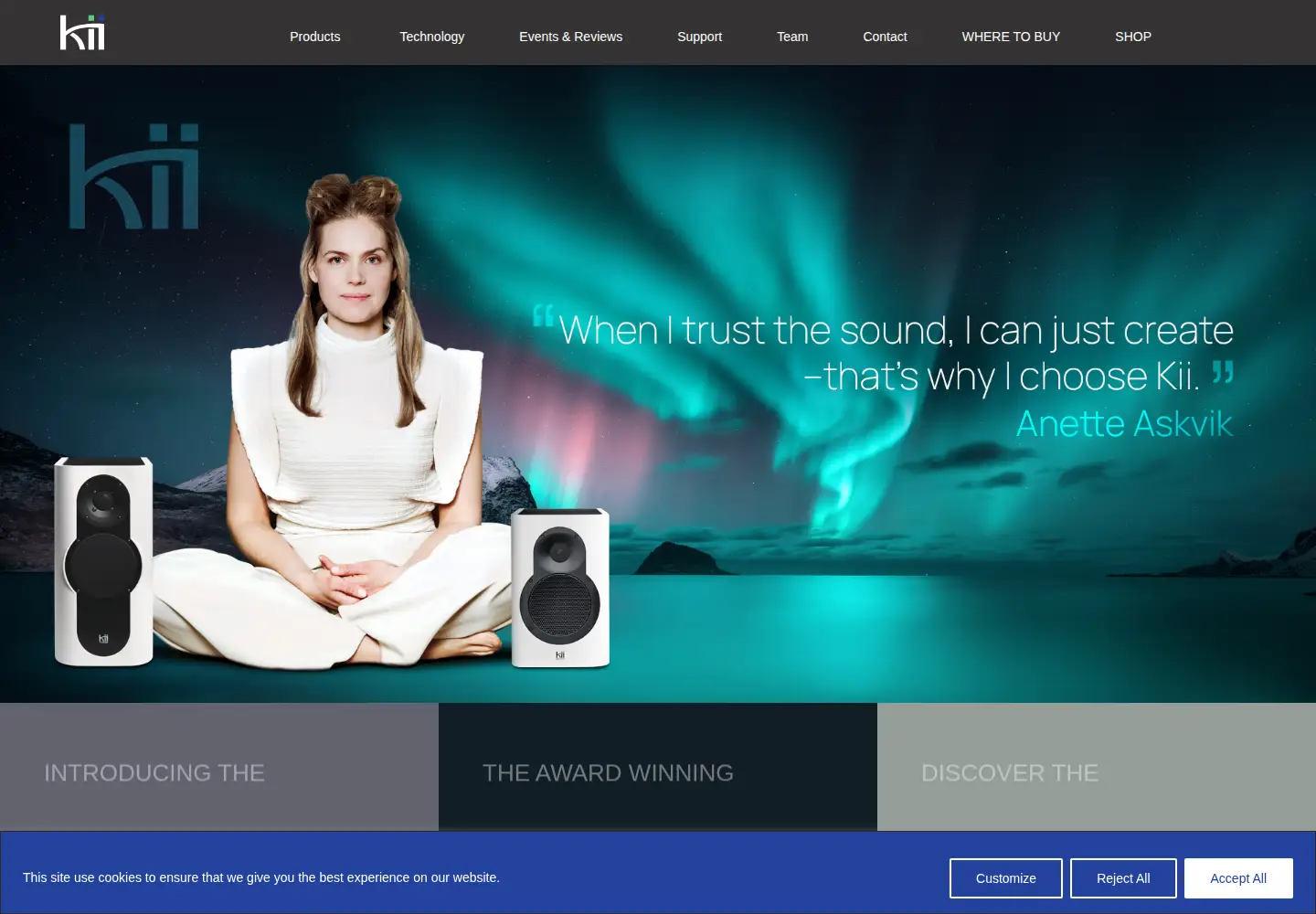 Screenshot of kiiaudio.com