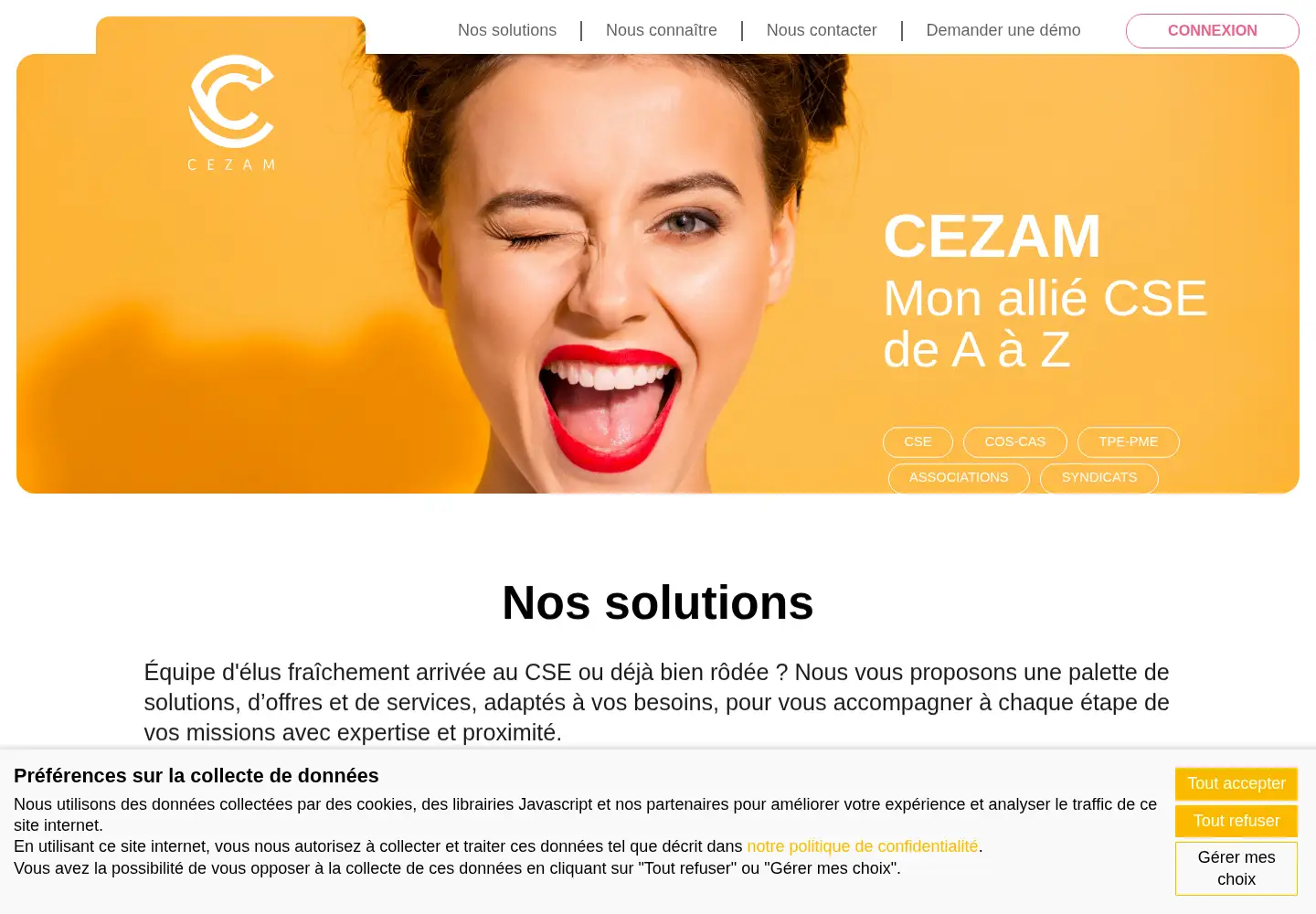Screenshot of cezam.fr