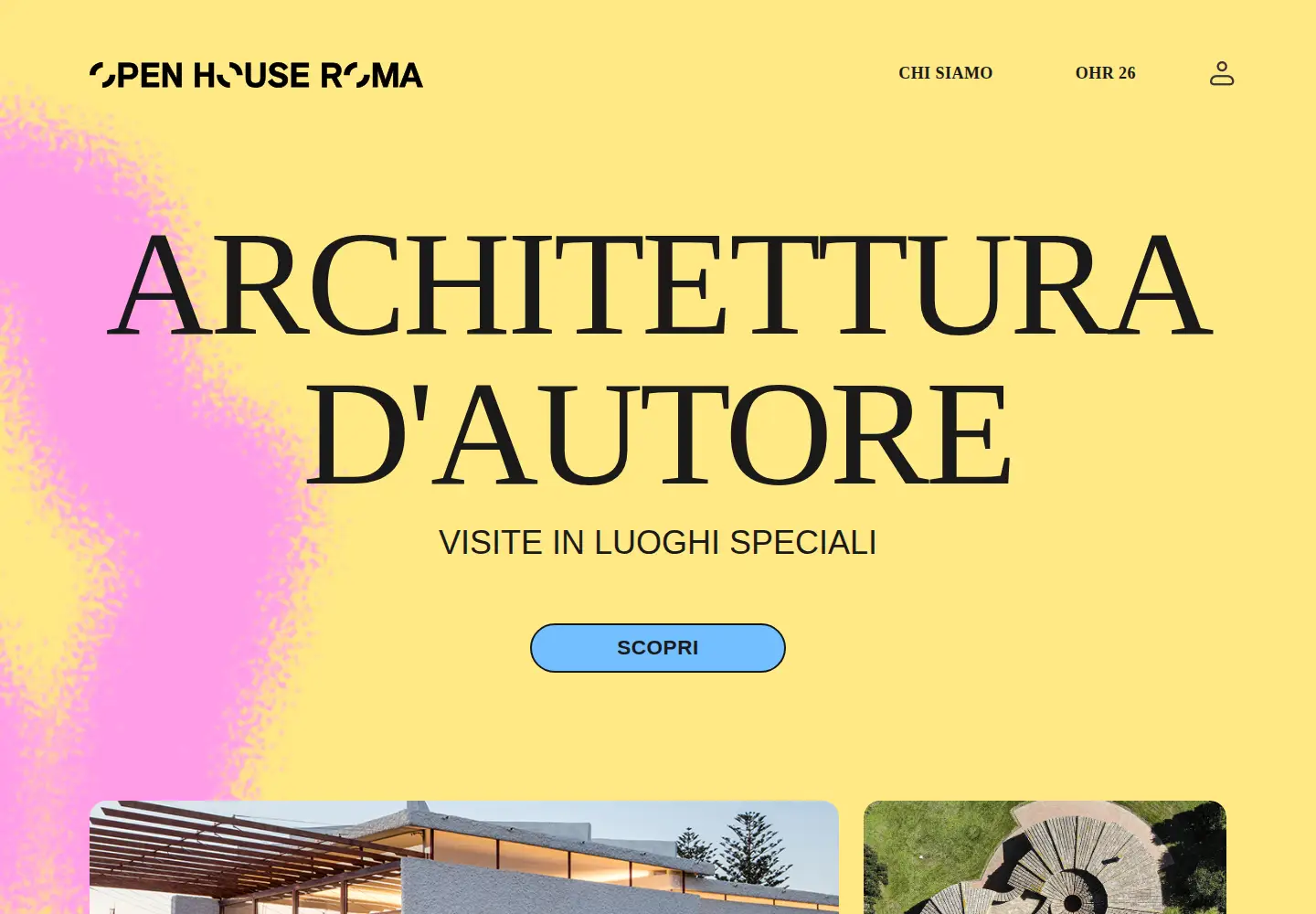 Captured homepage of openhouseroma.org in the current scan