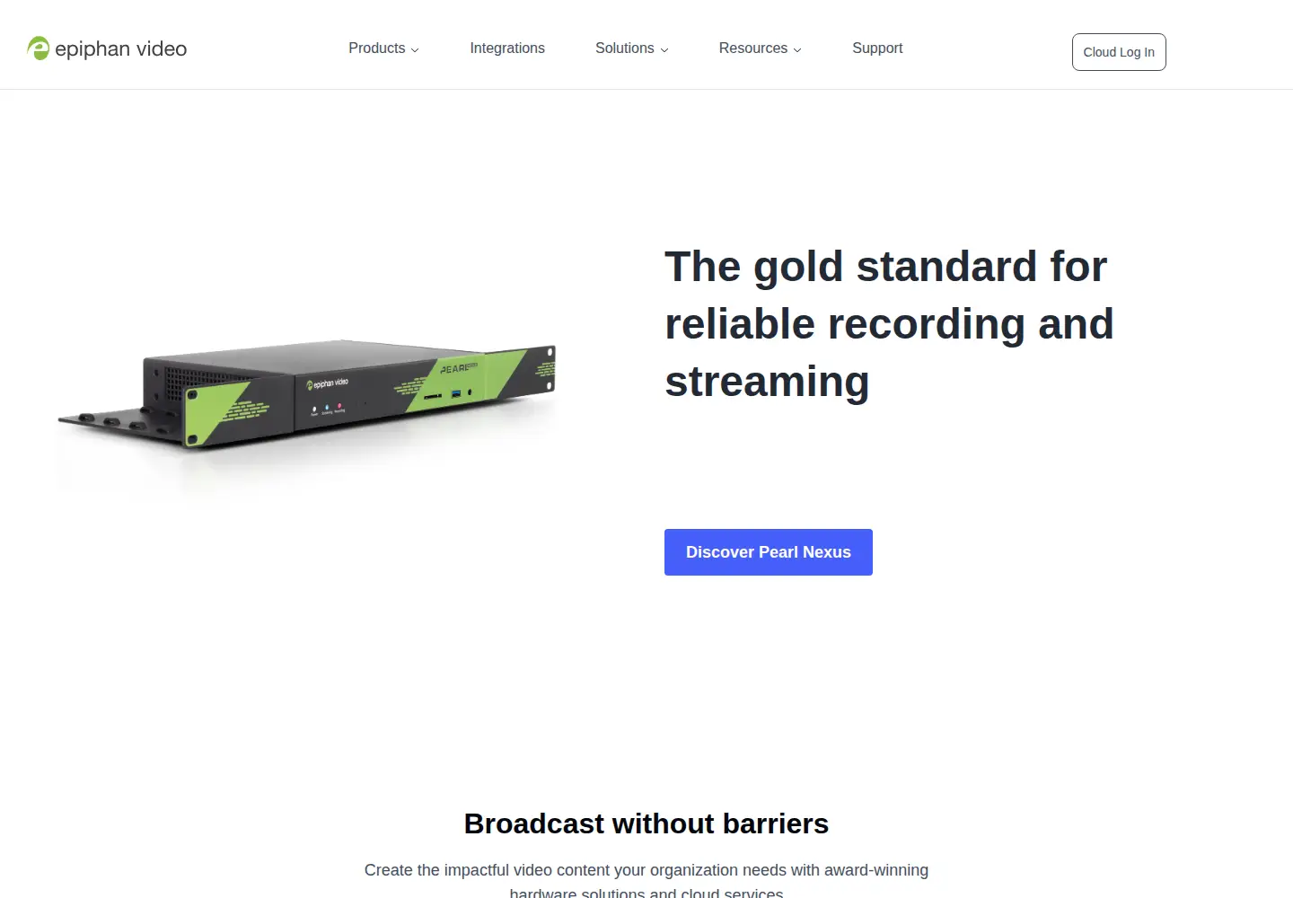 Screenshot of epiphan.com