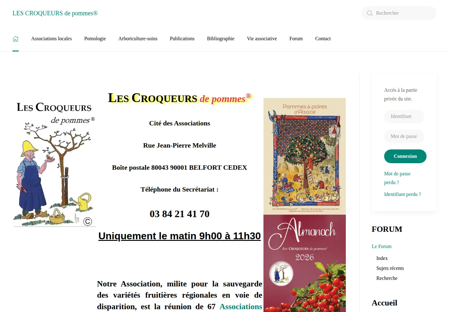 Captured homepage of croqueurs-national.fr in the current scan