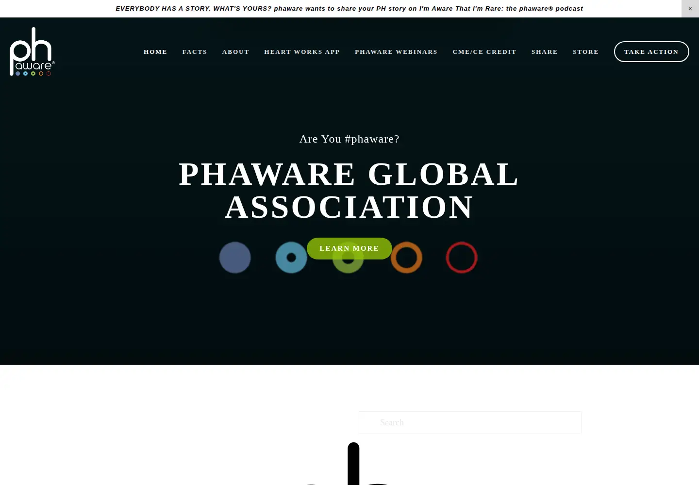Captured homepage of phaware.global in the current scan