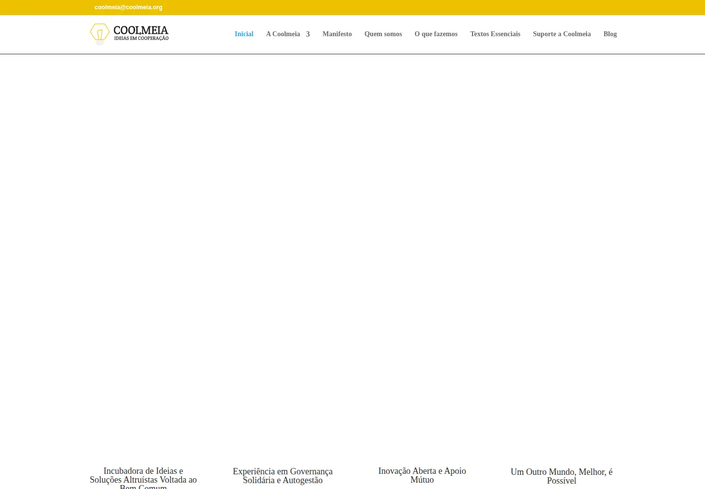 Captured homepage of coolmeia.org in the current scan