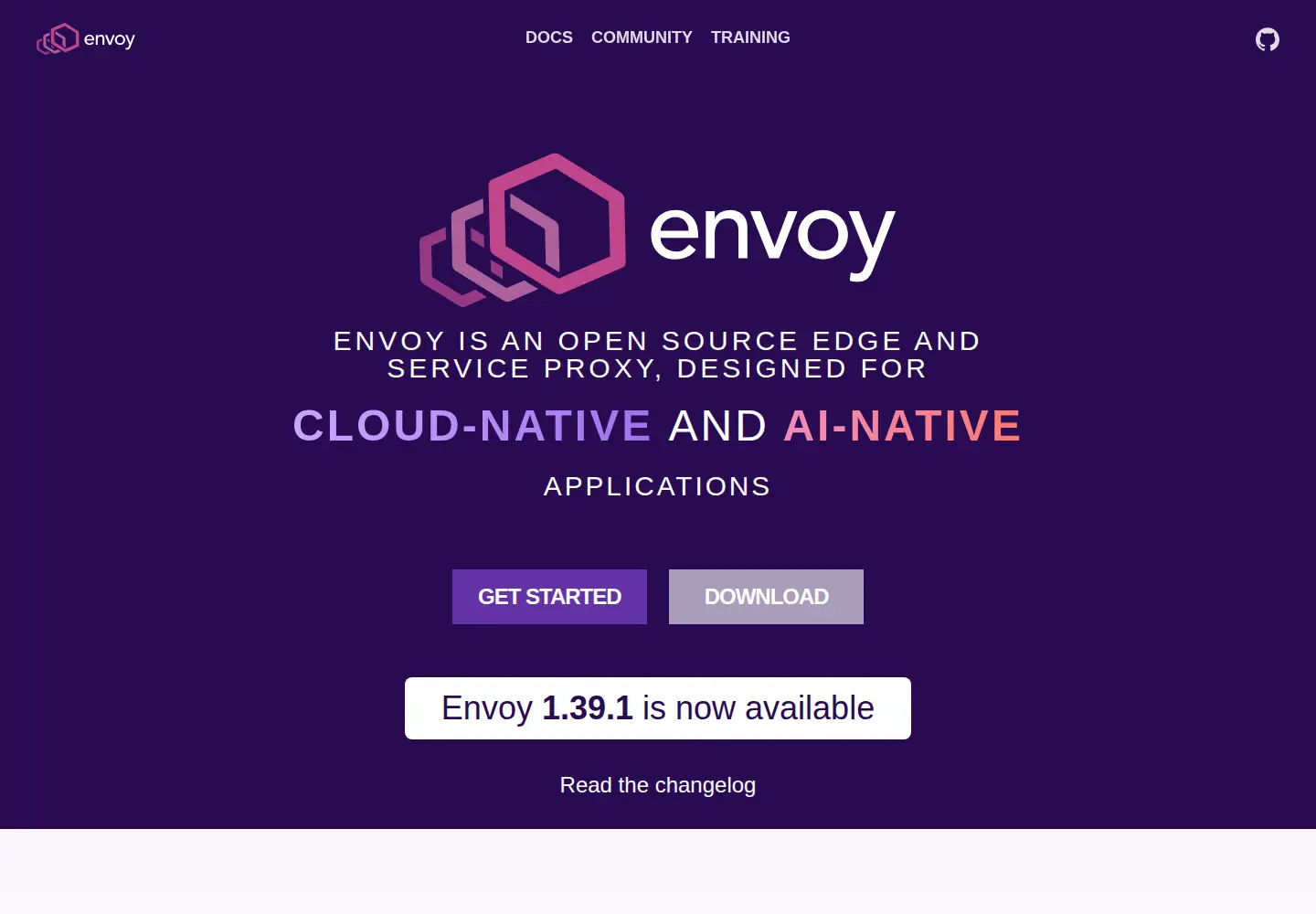 Screenshot of envoyproxy.io