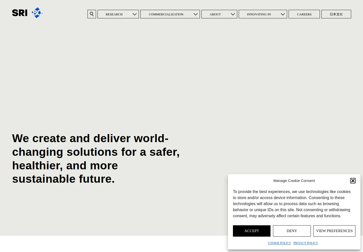 Screenshot of sri.com