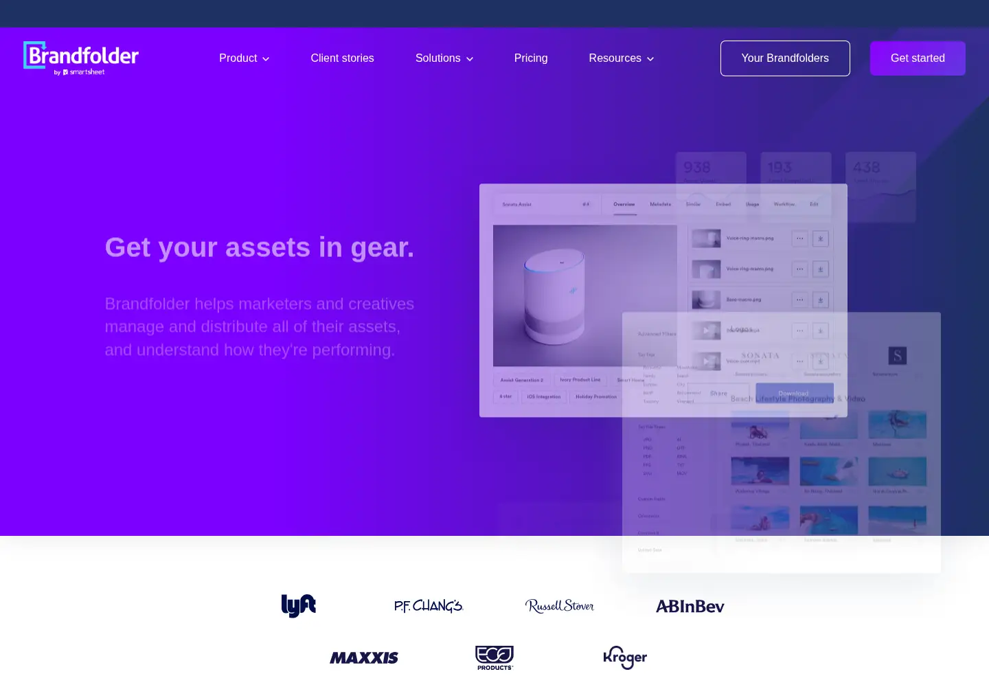 Screenshot of brandfolder.com