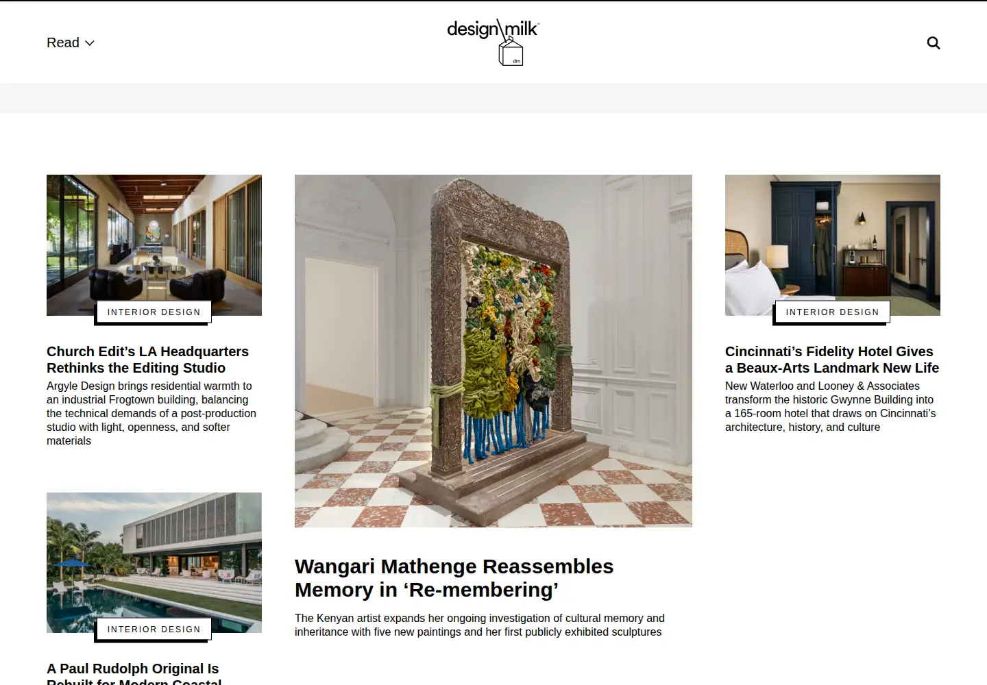 Screenshot of design-milk.com
