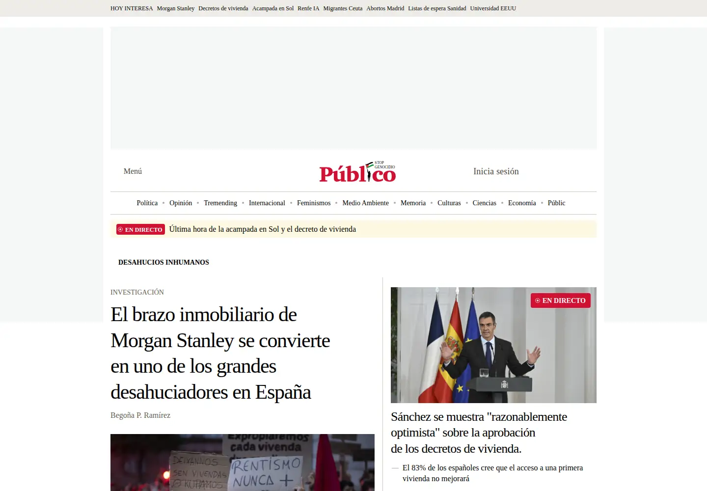 Screenshot of publico.es
