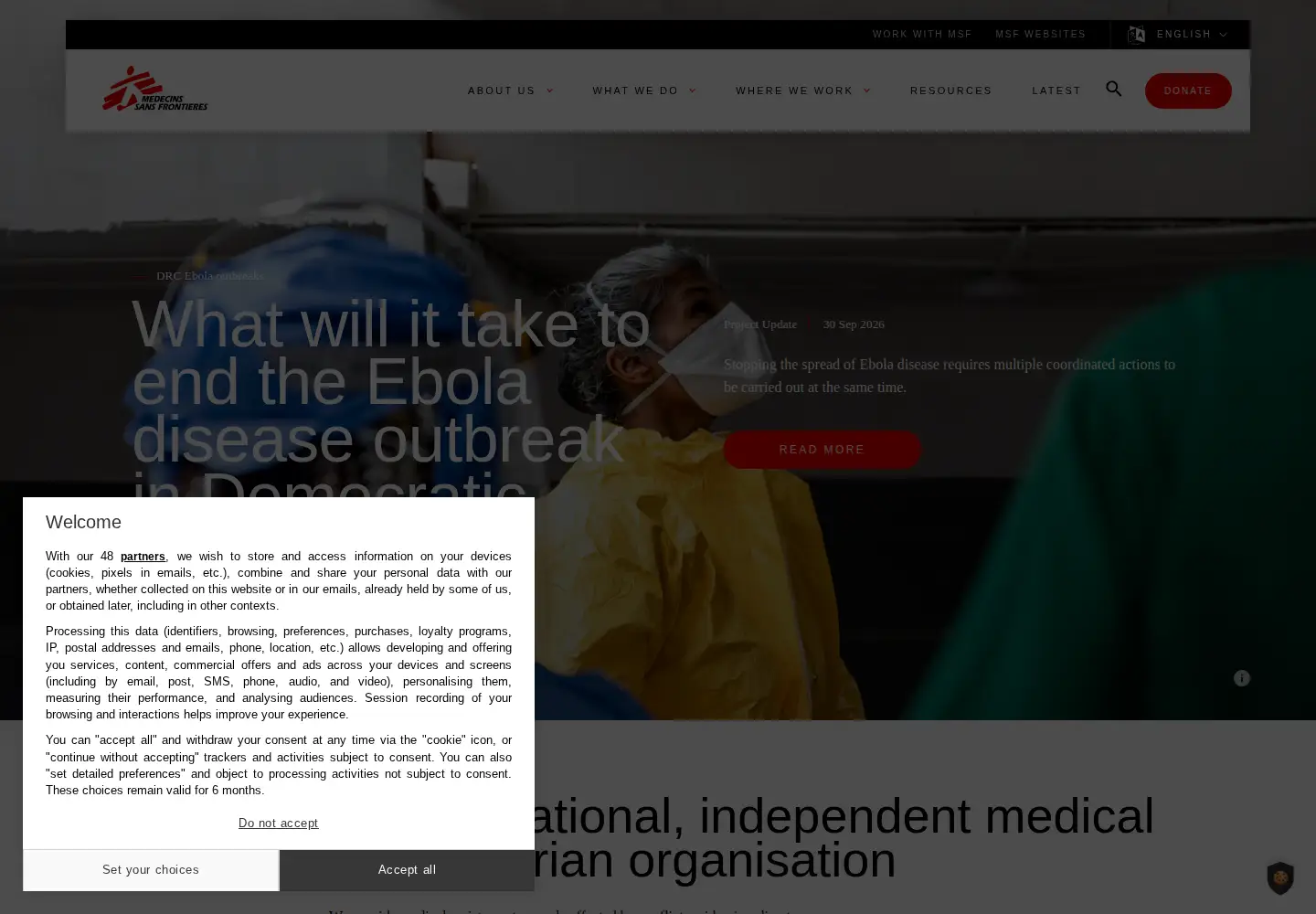 Screenshot of msf.org