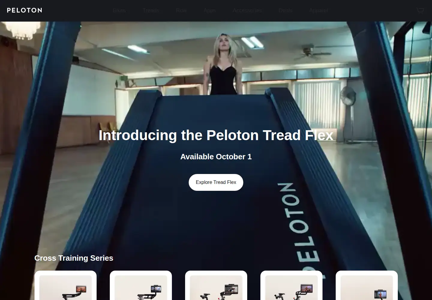 Screenshot of onepeloton.com