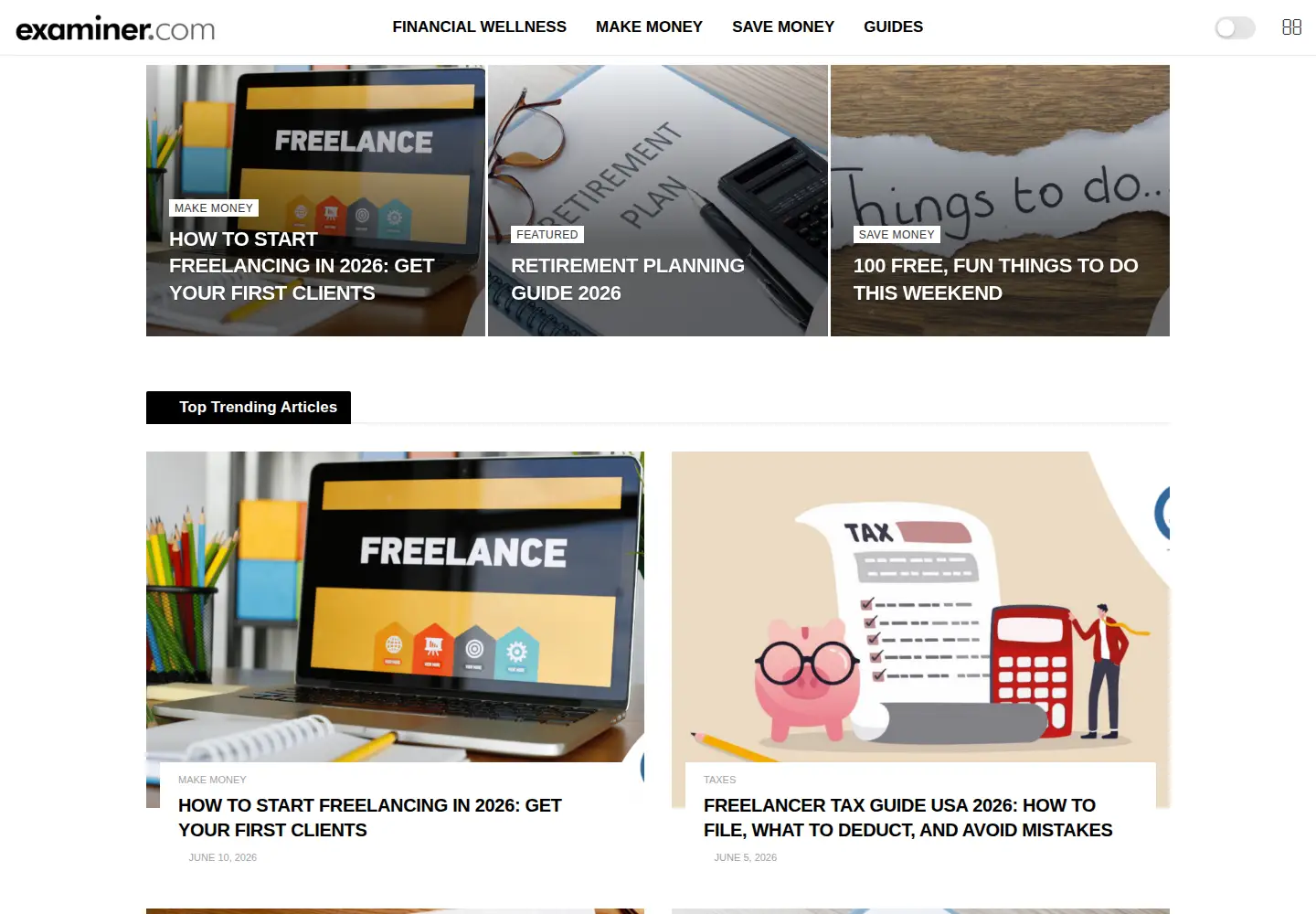 Screenshot of examiner.com