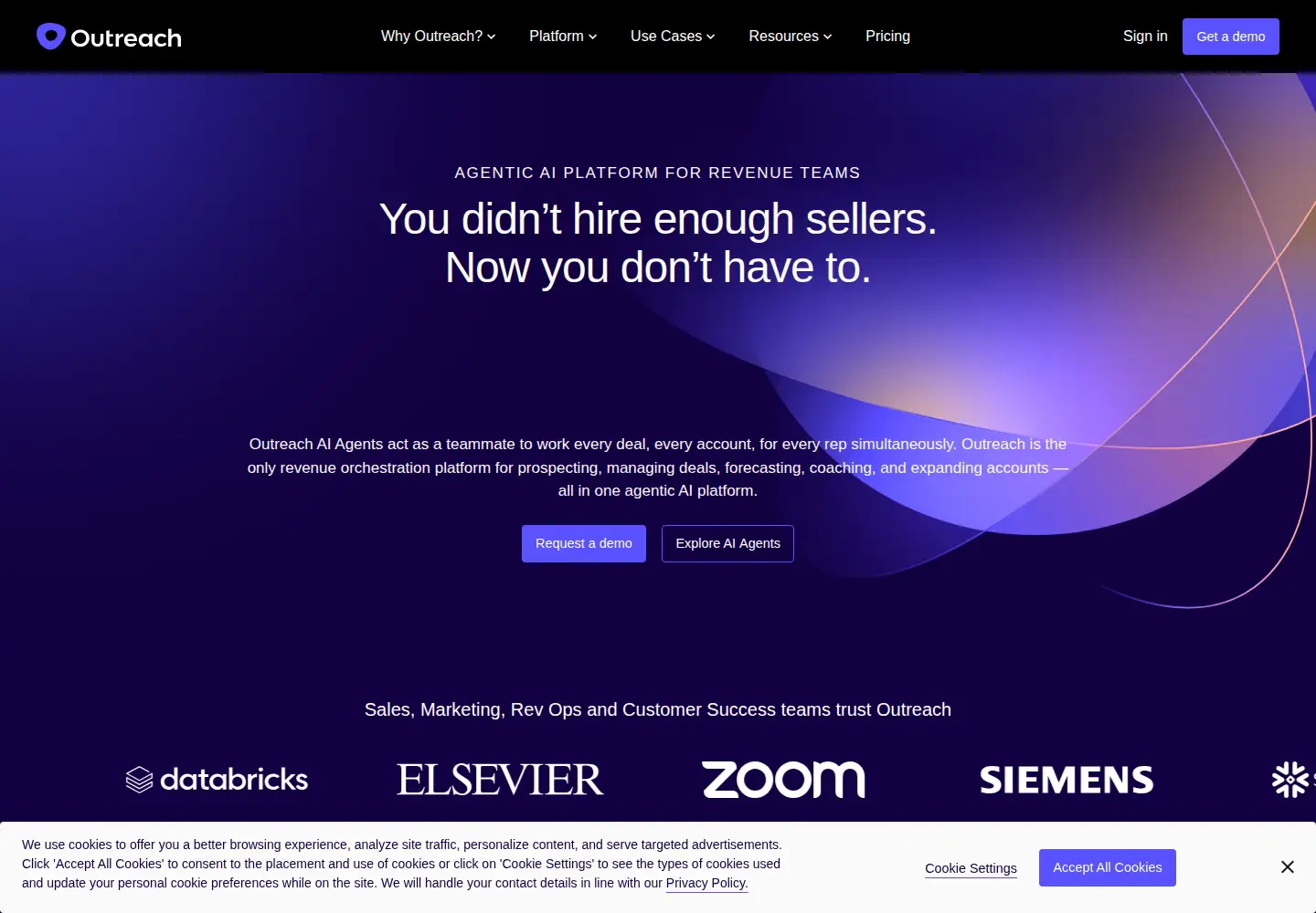 Screenshot of outreach.io