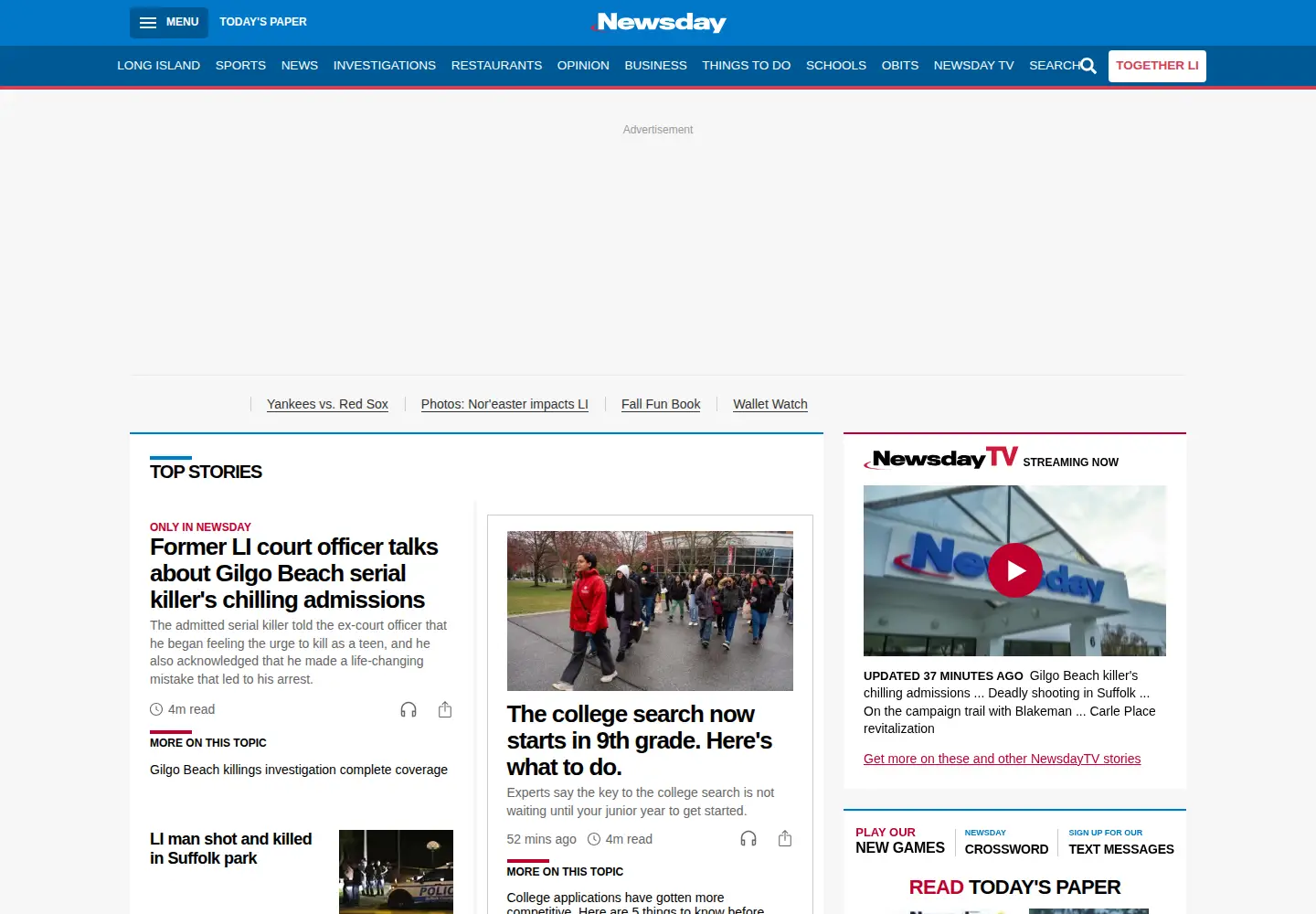 Screenshot of newsday.com