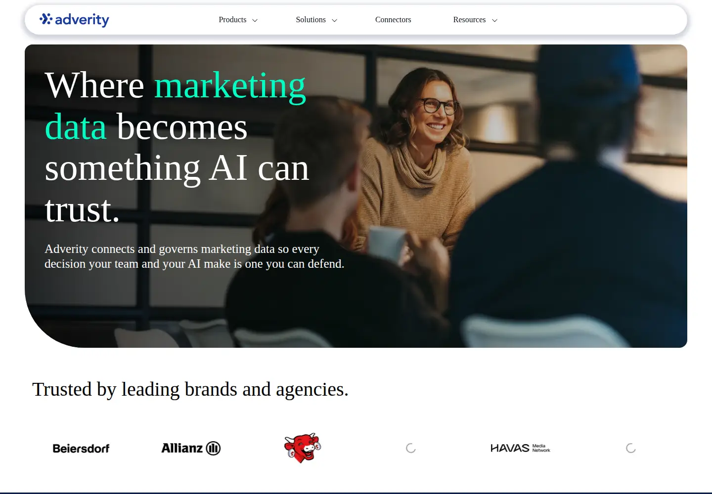 Screenshot of adverity.com