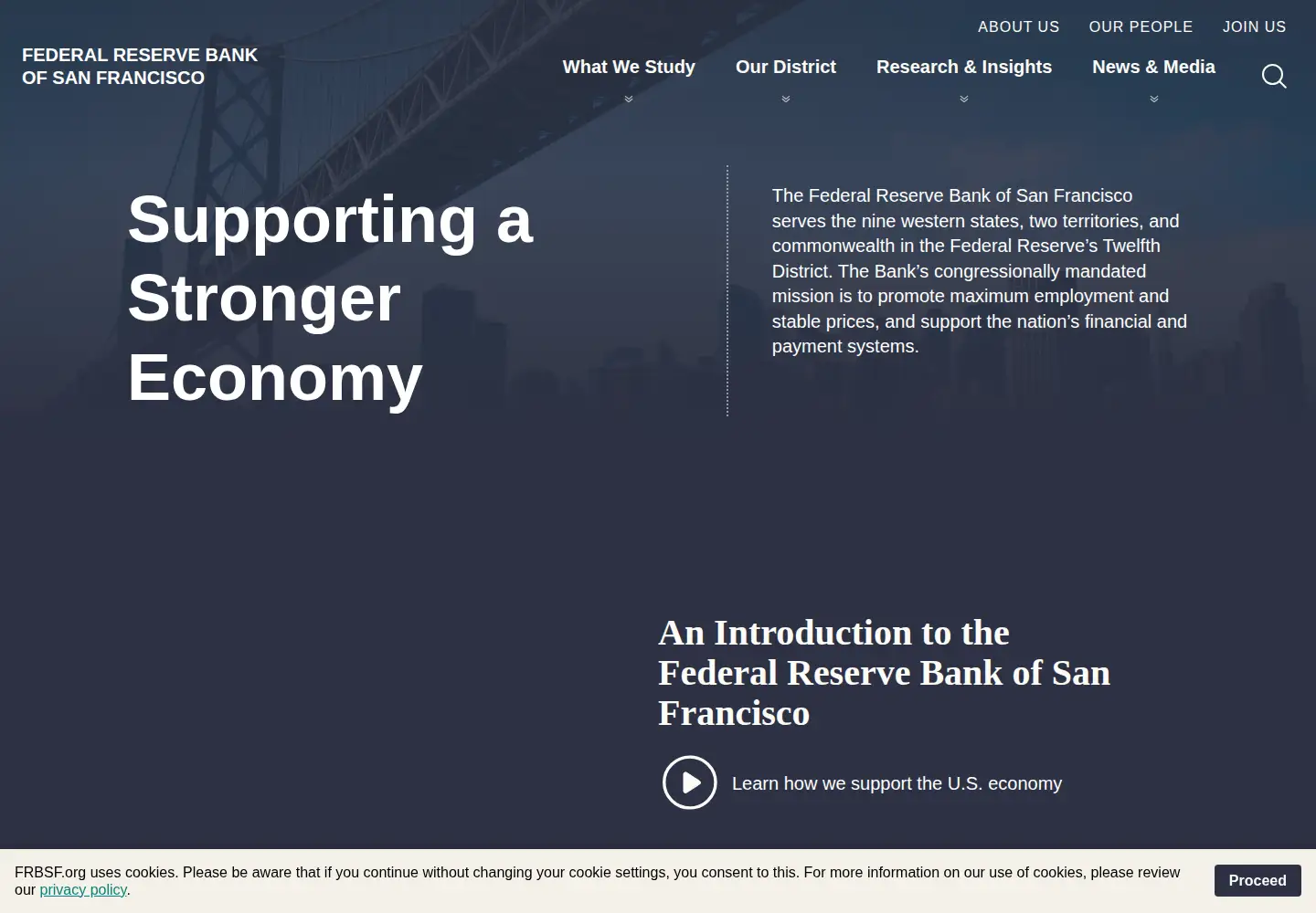 Screenshot of frbsf.org