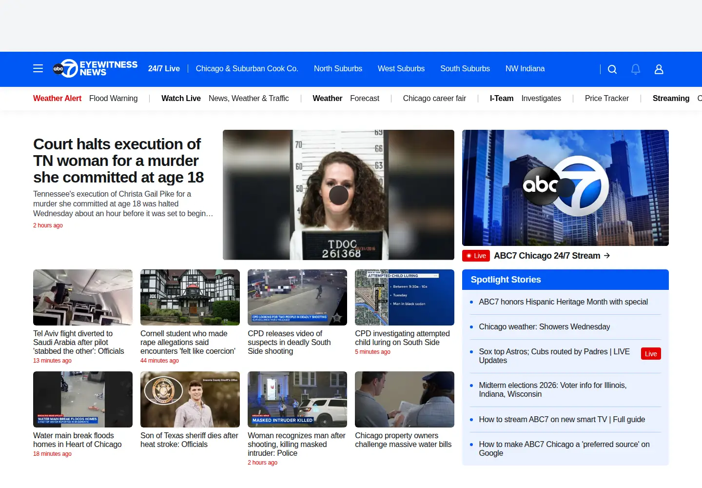 Screenshot of abc7chicago.com