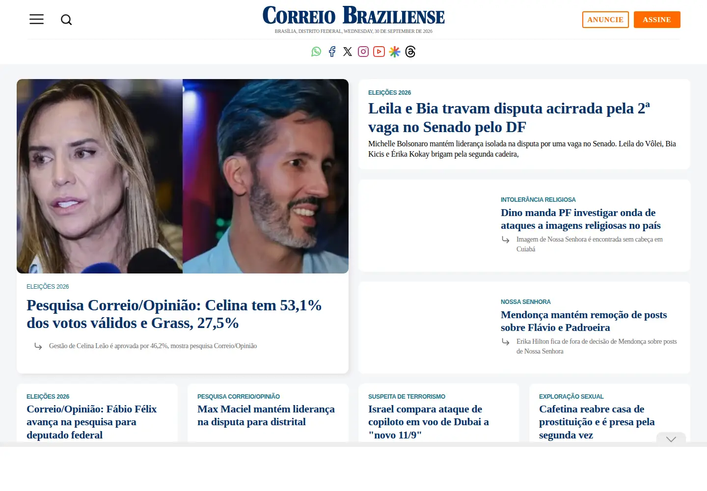 Screenshot of correiobraziliense.com.br