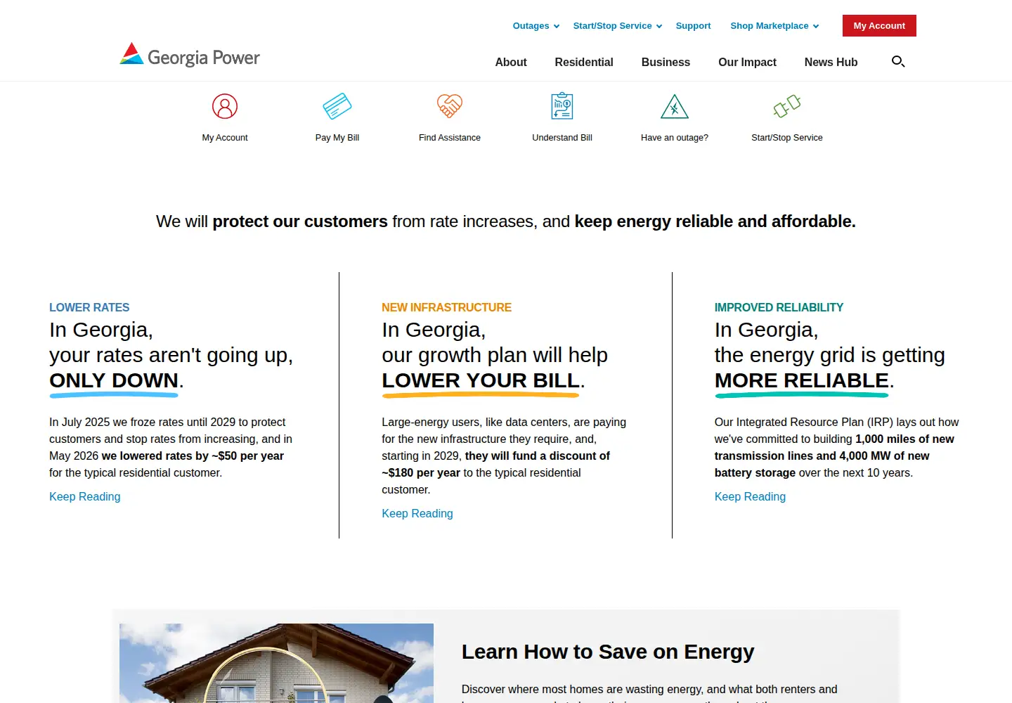 Screenshot of georgiapower.com