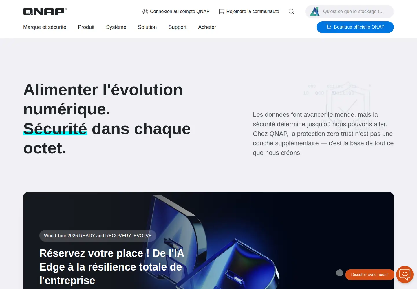 Screenshot of qnap.com