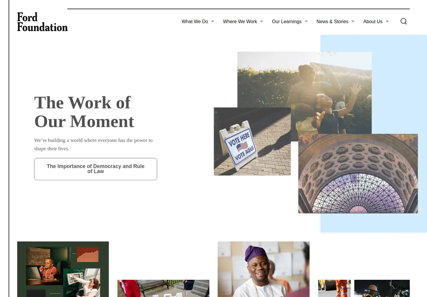 Screenshot of fordfoundation.org