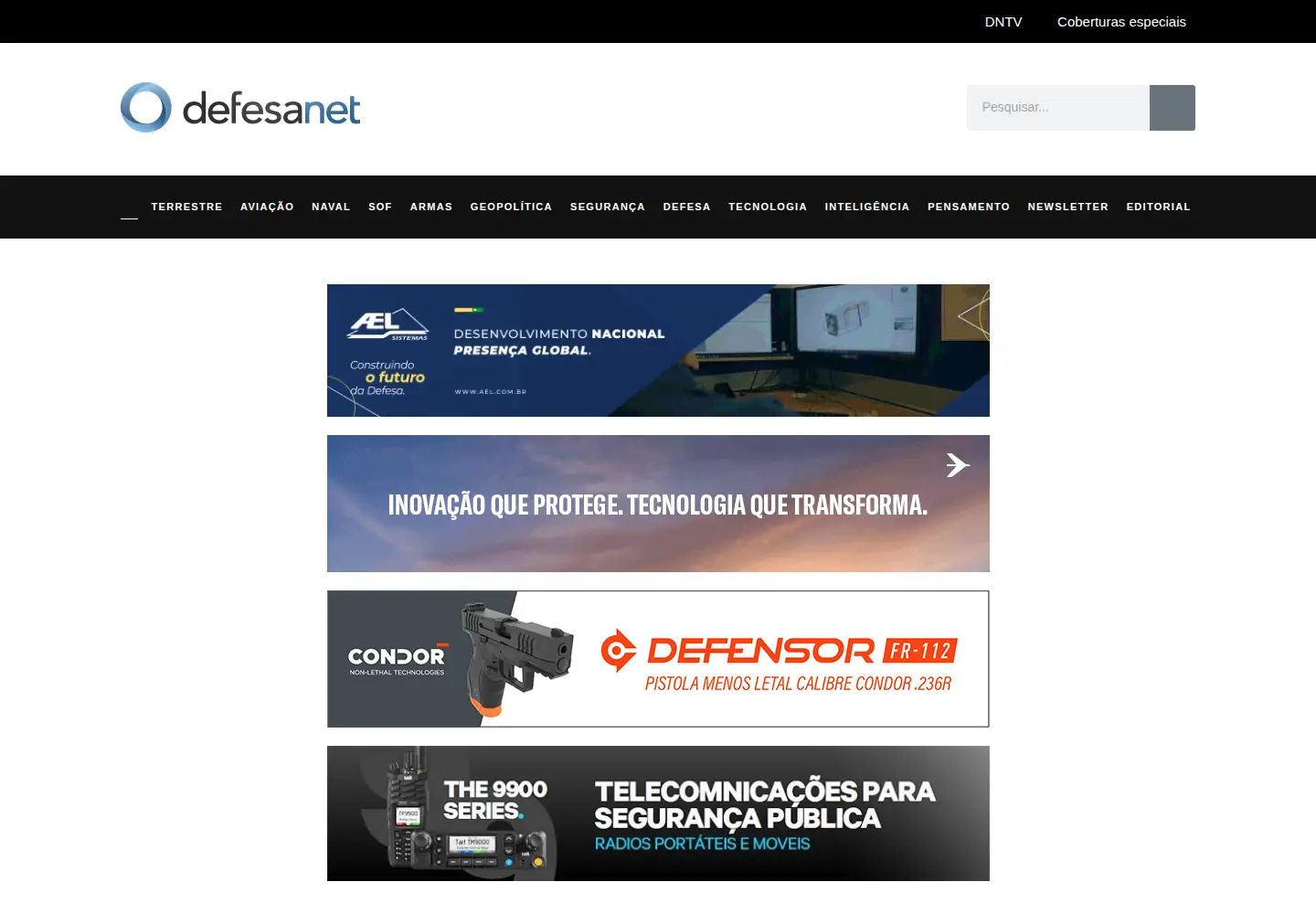 Screenshot of defesanet.com.br